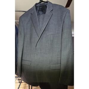 Chaps Gray Wool Blend Men's Two Piece Suit